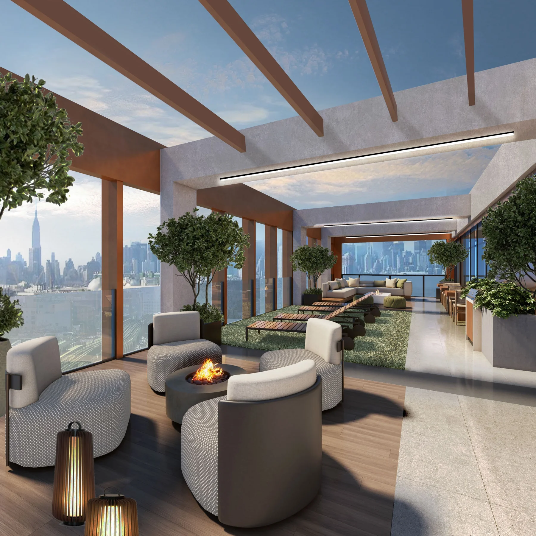 AVELA terrace architectural rendering